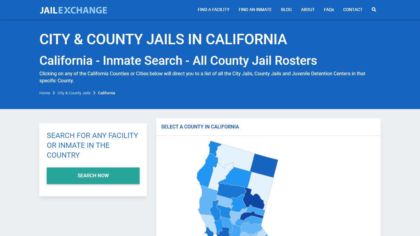 California - Inmate Search - All County Jail Rosters - JAIL EXCHANGE